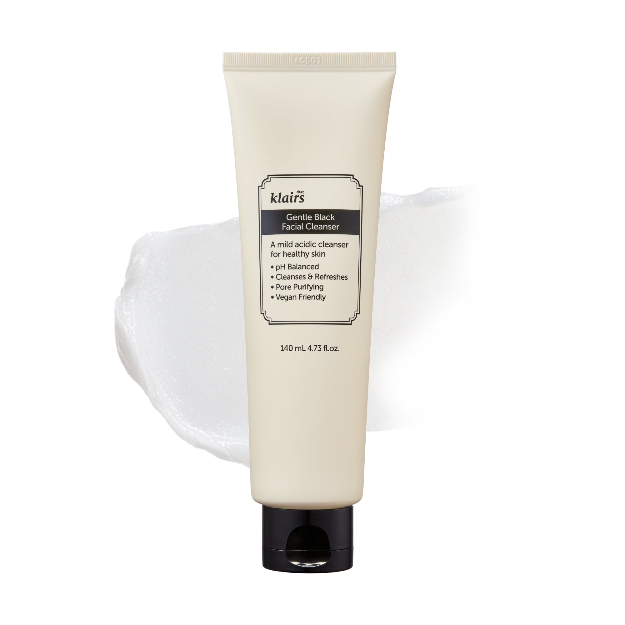 Dear, Klairs Gentle Black Facial Cleanser 140ml